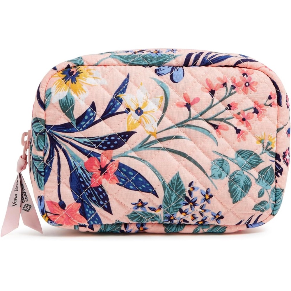 Bradley Cotton Zip-around Jewelry Organizer Case, Paradise Coral